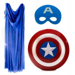 Karnevalový kostým – Kapitán Amerika – plášť, maska, štít